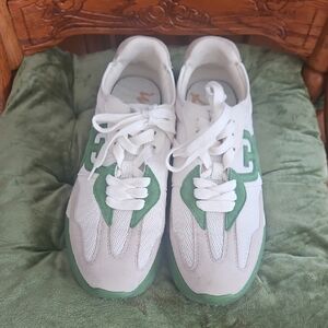 Sam Edelman Kids White and Green Sneakers
